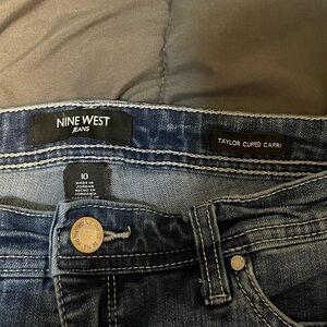 Nine West Dark Blue Cuffed Capri Jeans